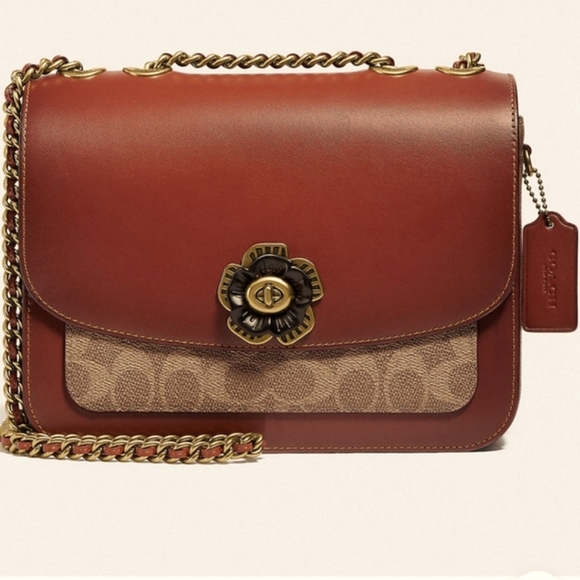 Coach Handbags - Coach Madison Shoulder Bag in Signature Canvas Coach Leather